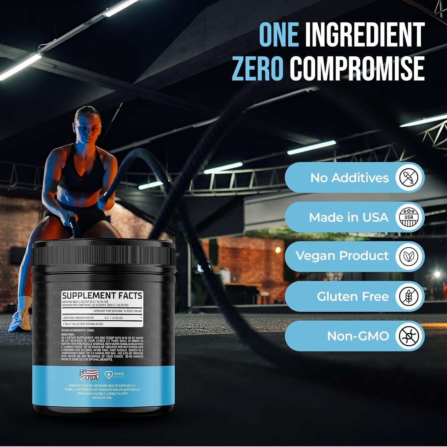Micronized Creatine Monohydrate – Ultra-Pure, 60 Servings for Enhanced Strength