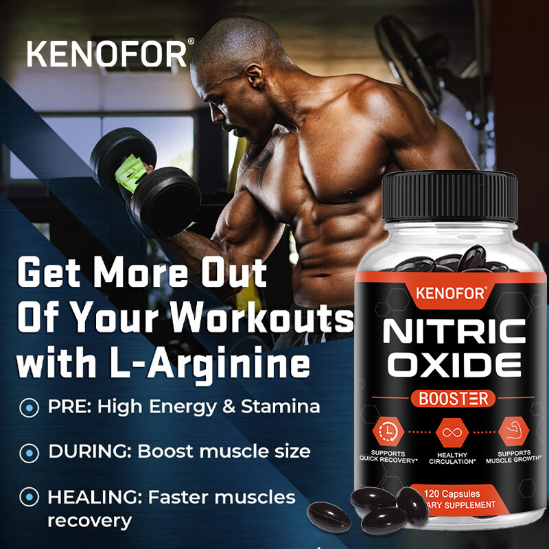 Nitric Oxide Booster, Boosts Blood Circulation, 30/60/120 Capsules