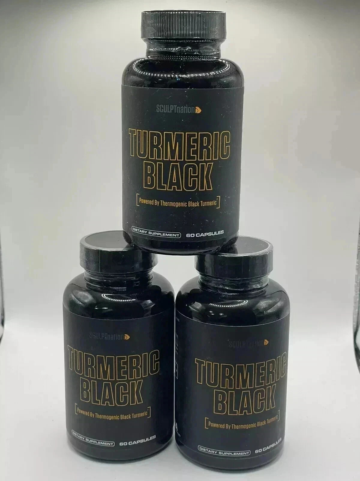 2 Pack, Turmeric Black Sculptnation Fatigue Muscle Build FatBurn Bloating Treat