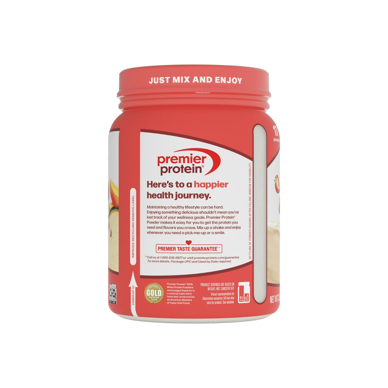 Premier Protein 100% Whey Protein Powder,Strawberry Milkshake,30g Protein,17 ser