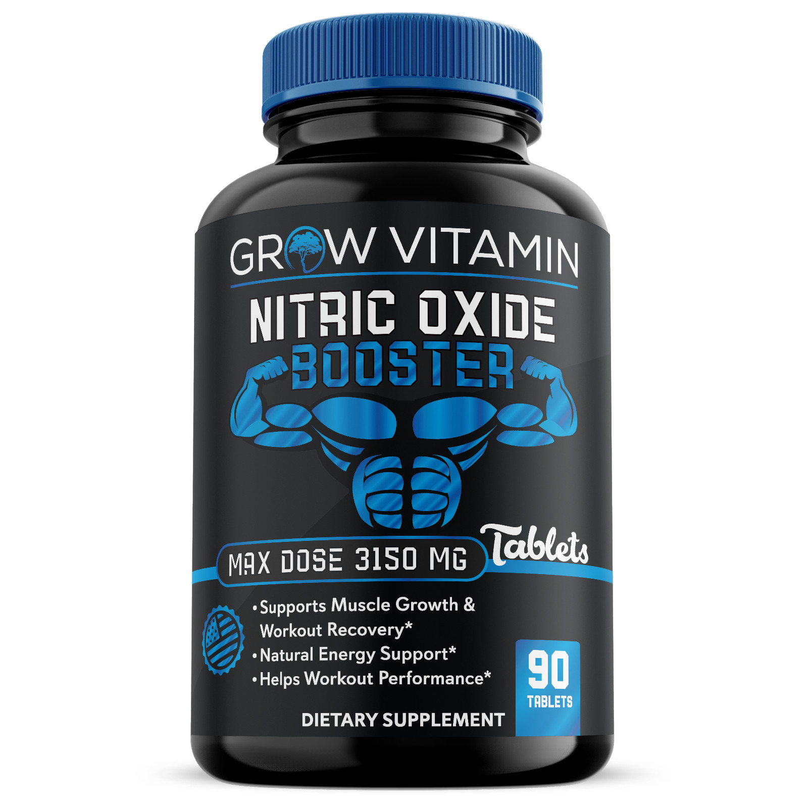 Nitric Oxide Booster Supplement w/ L-Arginine 3150 HIGHEST POTENCY Muscle Pump
