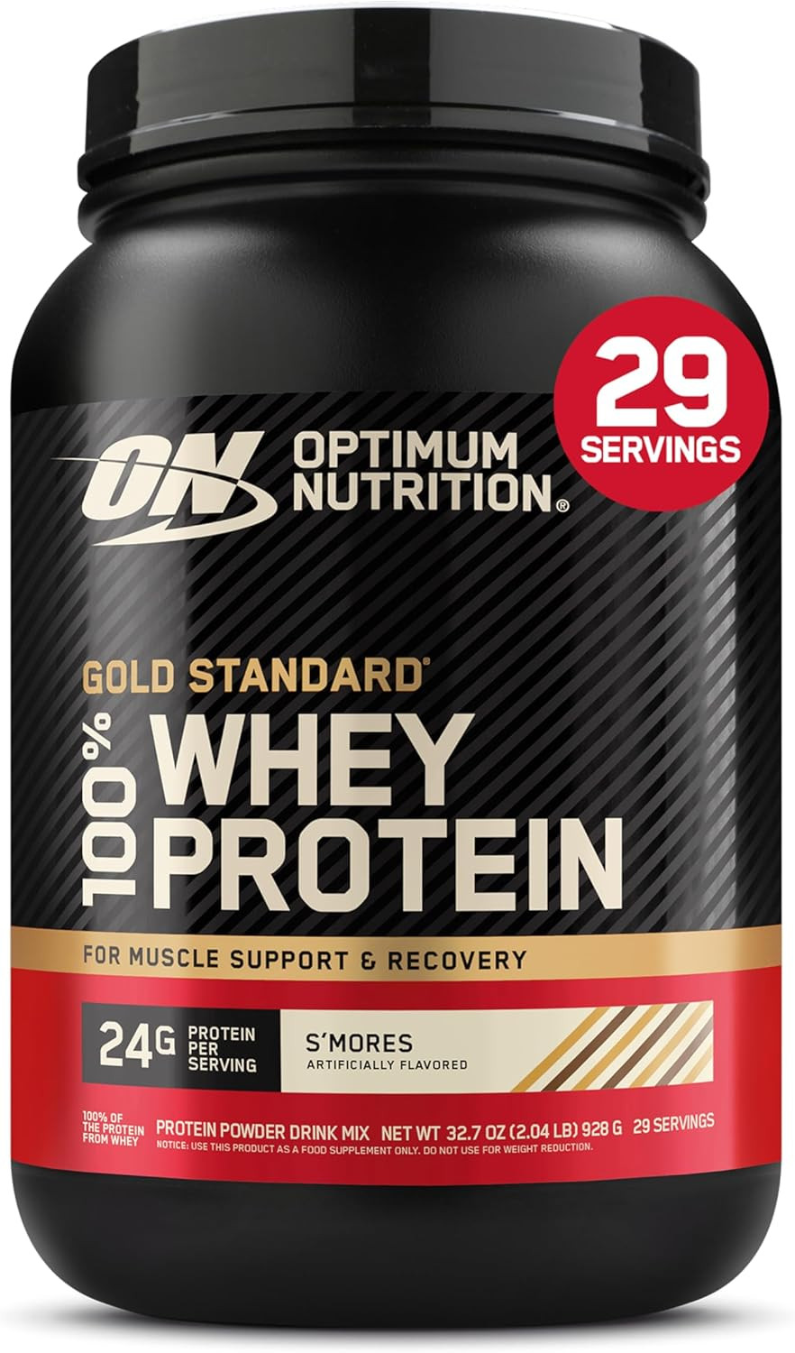 New Flavor Gold Standard 100% Whey Protein Powder, S’Mores, 2 Pound (Pack of 1)