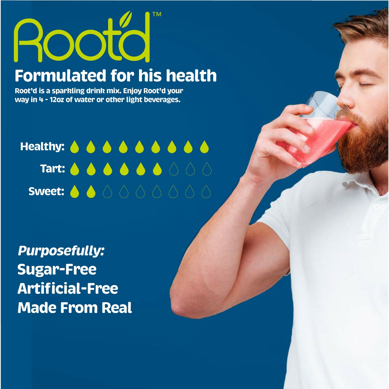 Rootd – Powder MULTIvitamin for Men with Electrolytes – 24 Vitamins & Minerals