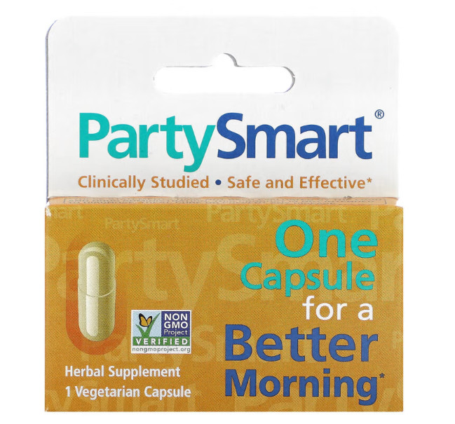 PartySmart Herbal Supplement 10 Packets 1 Vegetarian Capsule Each