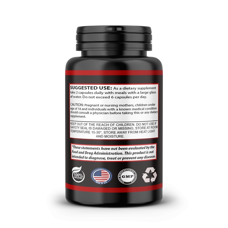 TURKESTERONE 1200mg Ajuga Turkestanica Standardized to 10% 120 Caps 2 Bottles