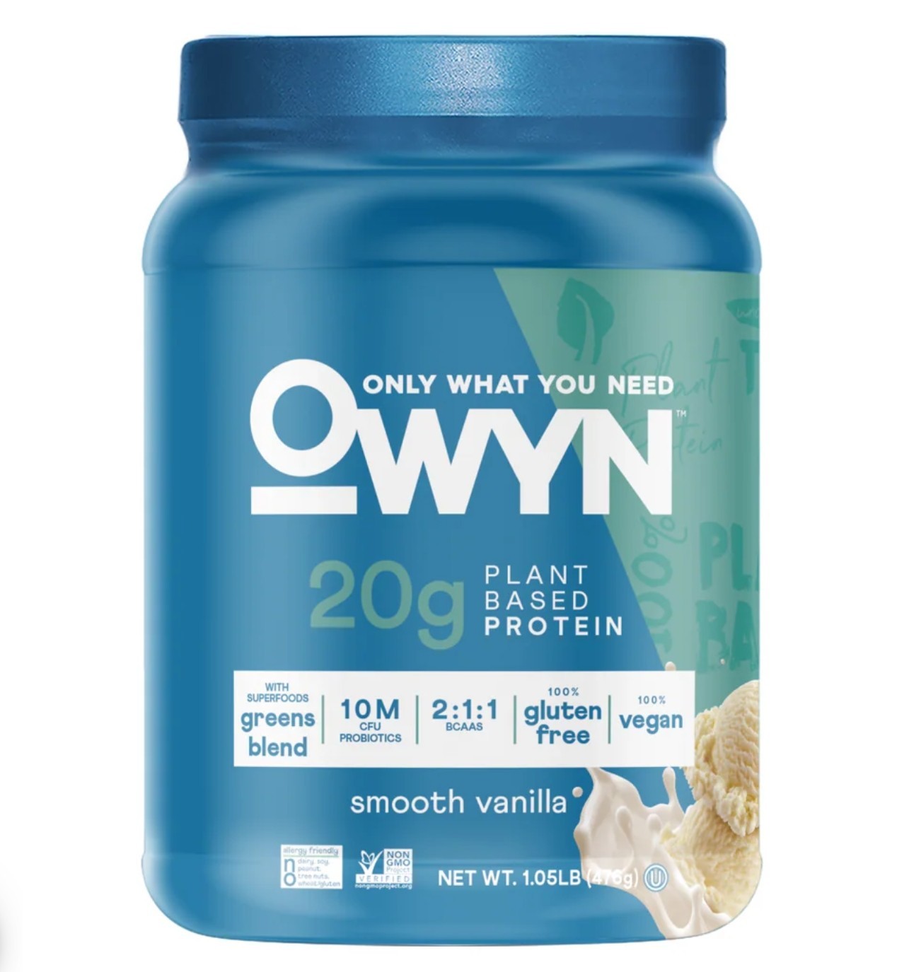 Owyn PLANT BASED PROTEIN 1lb (14 Servings) Natural Smooth Vanilla BEST BY 12/26