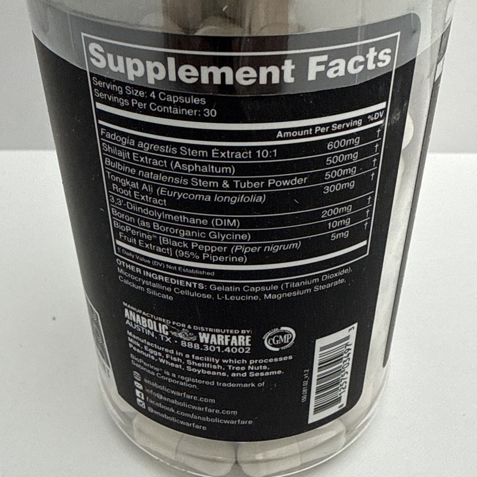 Anabolic Warfare Project Test Muscle Mass Strength Hormone Sexual Health 120 Cap
