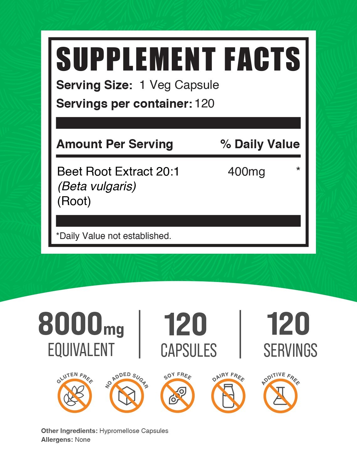 BulkSupplements Beet Root Extract Capsules – 120 Capsules – 8000mg serving