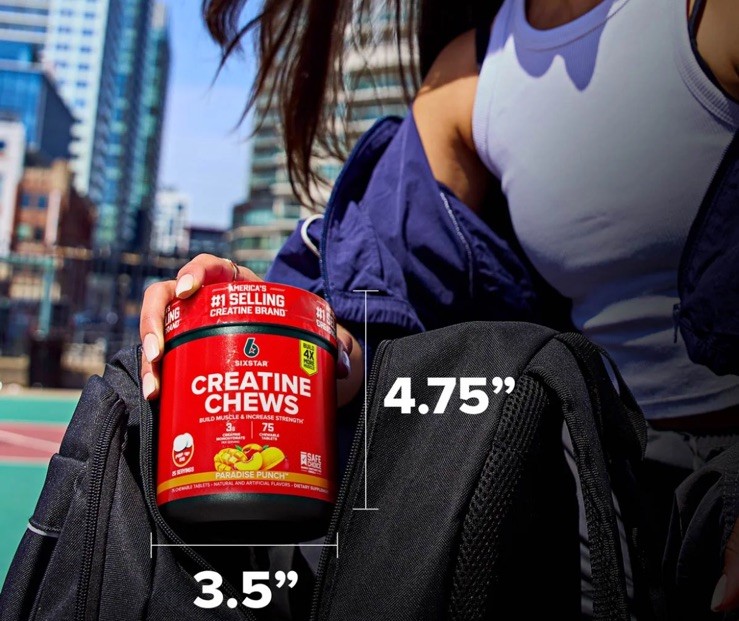 Six Star Creatine Chews Paradise Punch | 3g Pure Creatine Monohydrate per…