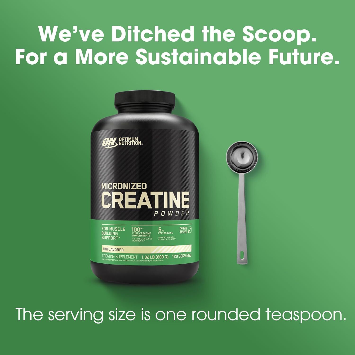 Optimum Nutrition Micronized Creatine Monohydrate, Unflavored, 21.16oz (600 g)