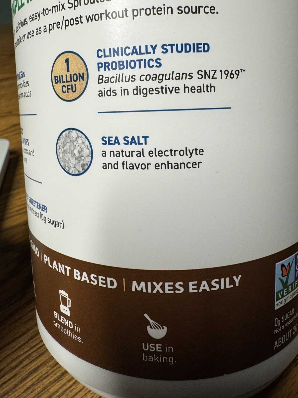Garden of Life Plant-Based Sprouted Barley Protein Powder CHOCOLATE 20 Servings