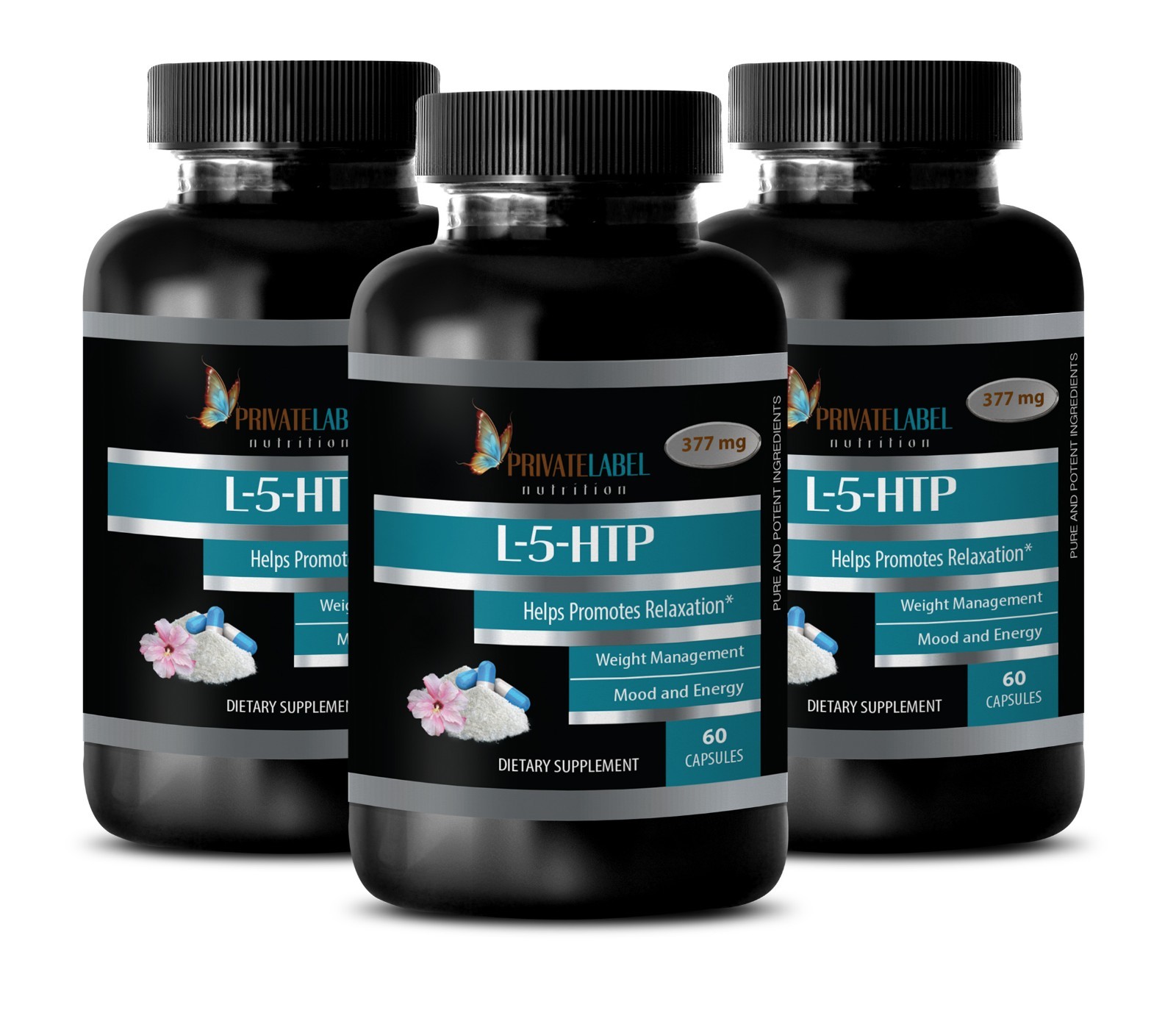 Griffonia Extract – L-5-HTP 377mg – Can Help Reduce Appetite Relaxation – 3 Bot