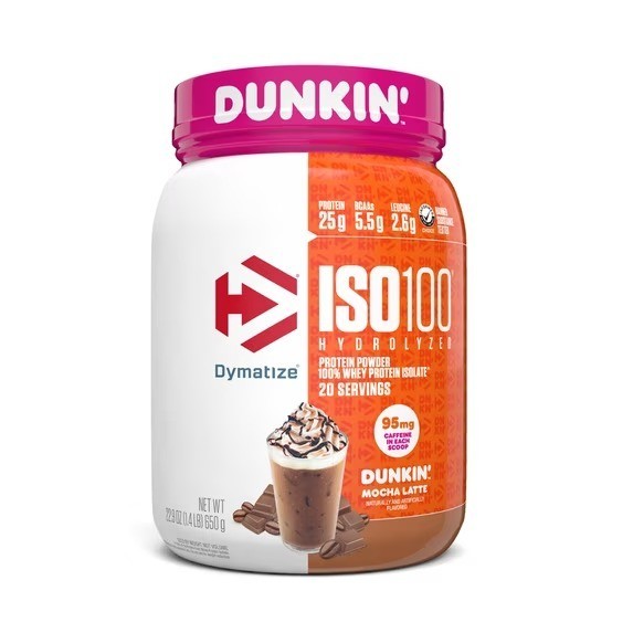 Dymatize ISO100 Dunkin Mocha Latte Whey Protein 20 Servings 25g Protein – NEW!!