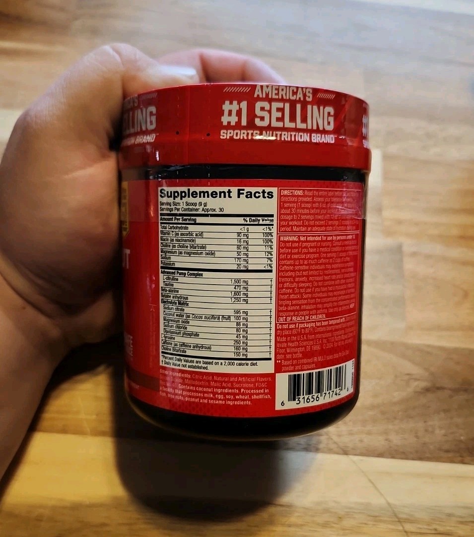 Pre-Workout Explosion 2.0 Fruit Punch 9.52 oz EXP 06/2027 Extreme Energy