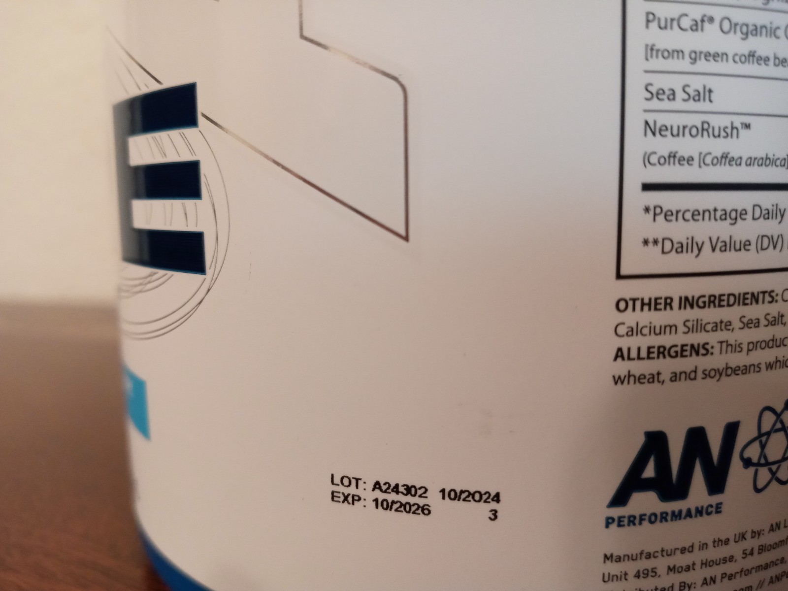 AN Performance Pre Workout Energy Drink/Blue Raspberry X2- 60 Servings/SEALED!