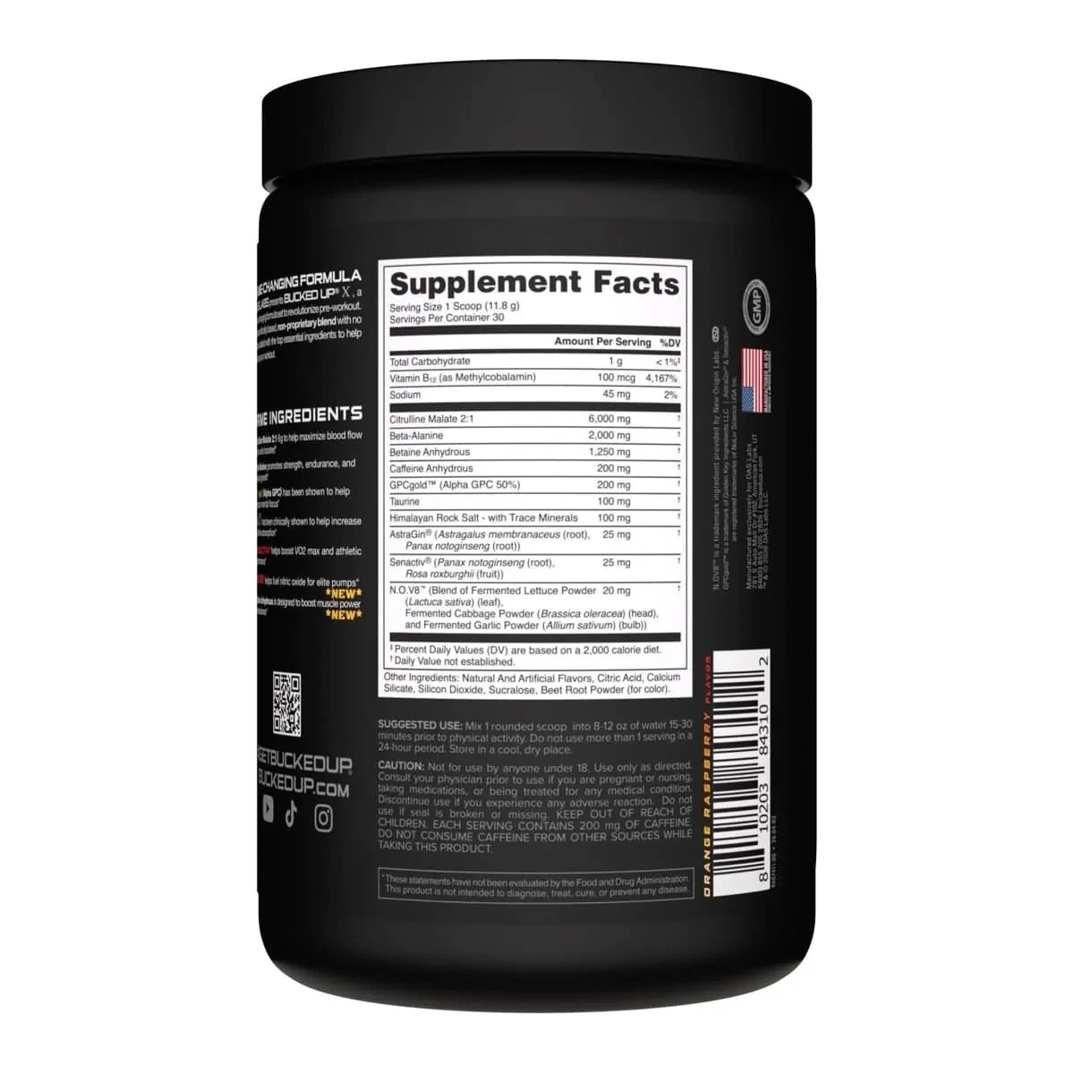BUCKED UP PRE-WORKOUT X 10 YEAR ANNIVERSARY EDITION 30 Servings PUMP FOCUS