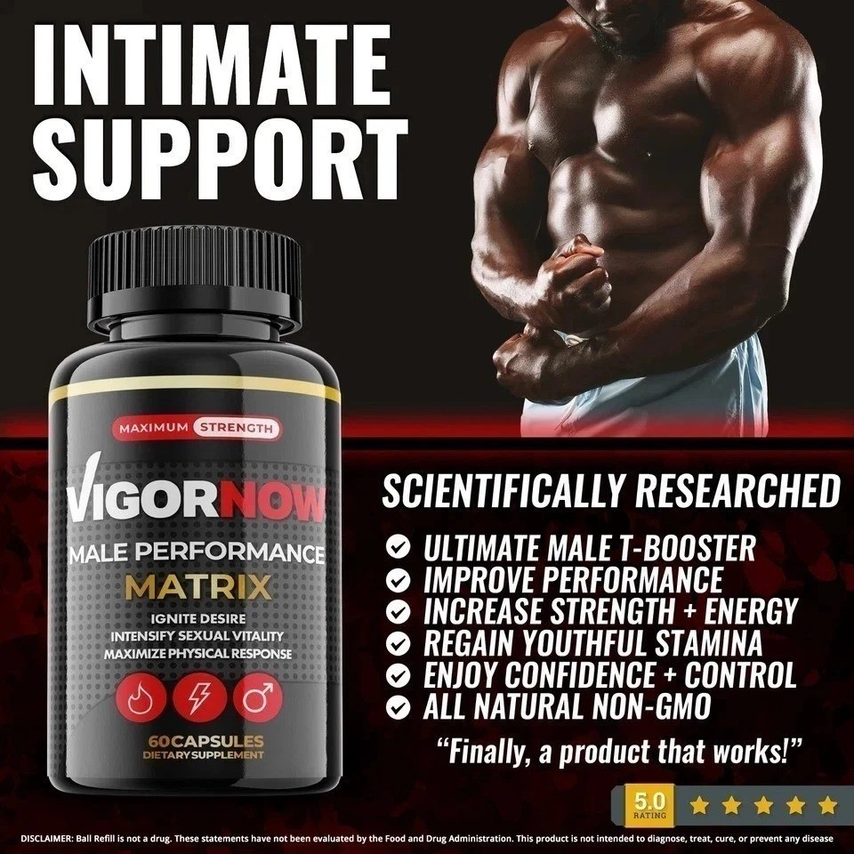 Vigor Now Pills for Men – Male Virility and Performance Support – 60 Capsule USA