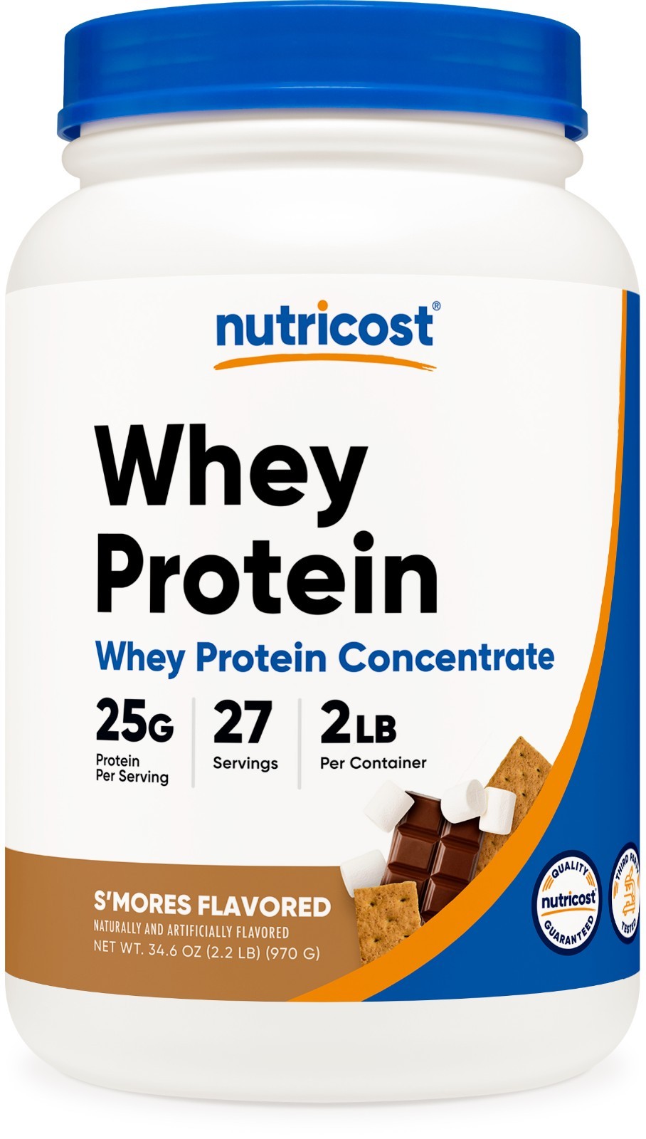 Nutricost Whey Protein Concentrate Powder (S’mores) 2LBS – 25g of Protein