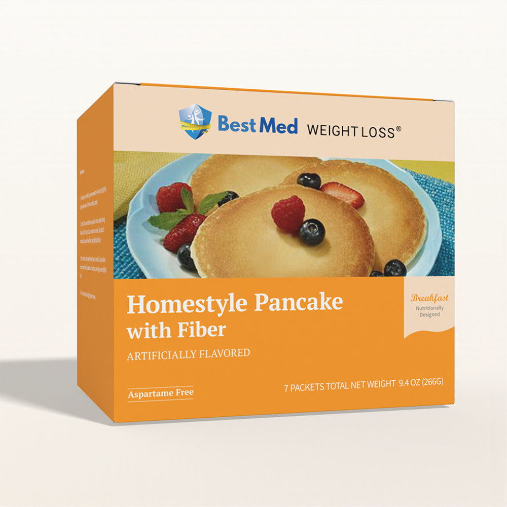 BestMed – High Protein Homestyle Pancakes with Fiber, Great for Dieting 7/ct