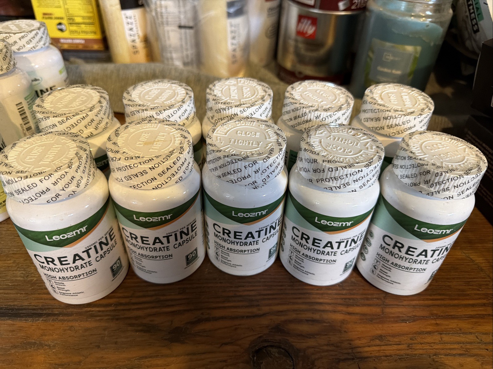 10 Pack Creatine 2500, Monohydrate Muscle Strength, 90 Capsules 07/2026