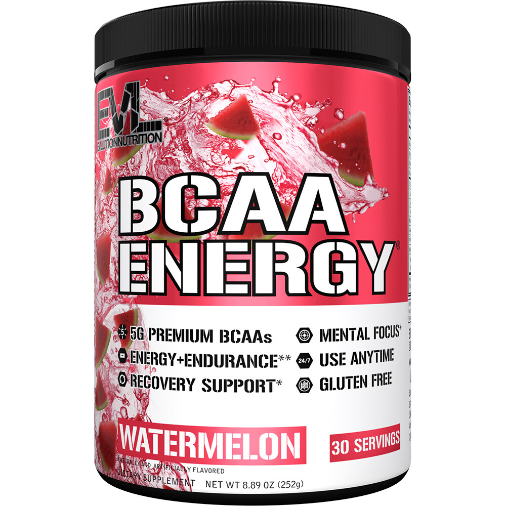 EVL BCAA Energy Most Powerful Amino Acid Pre Workout Powder for Energy, Recovery