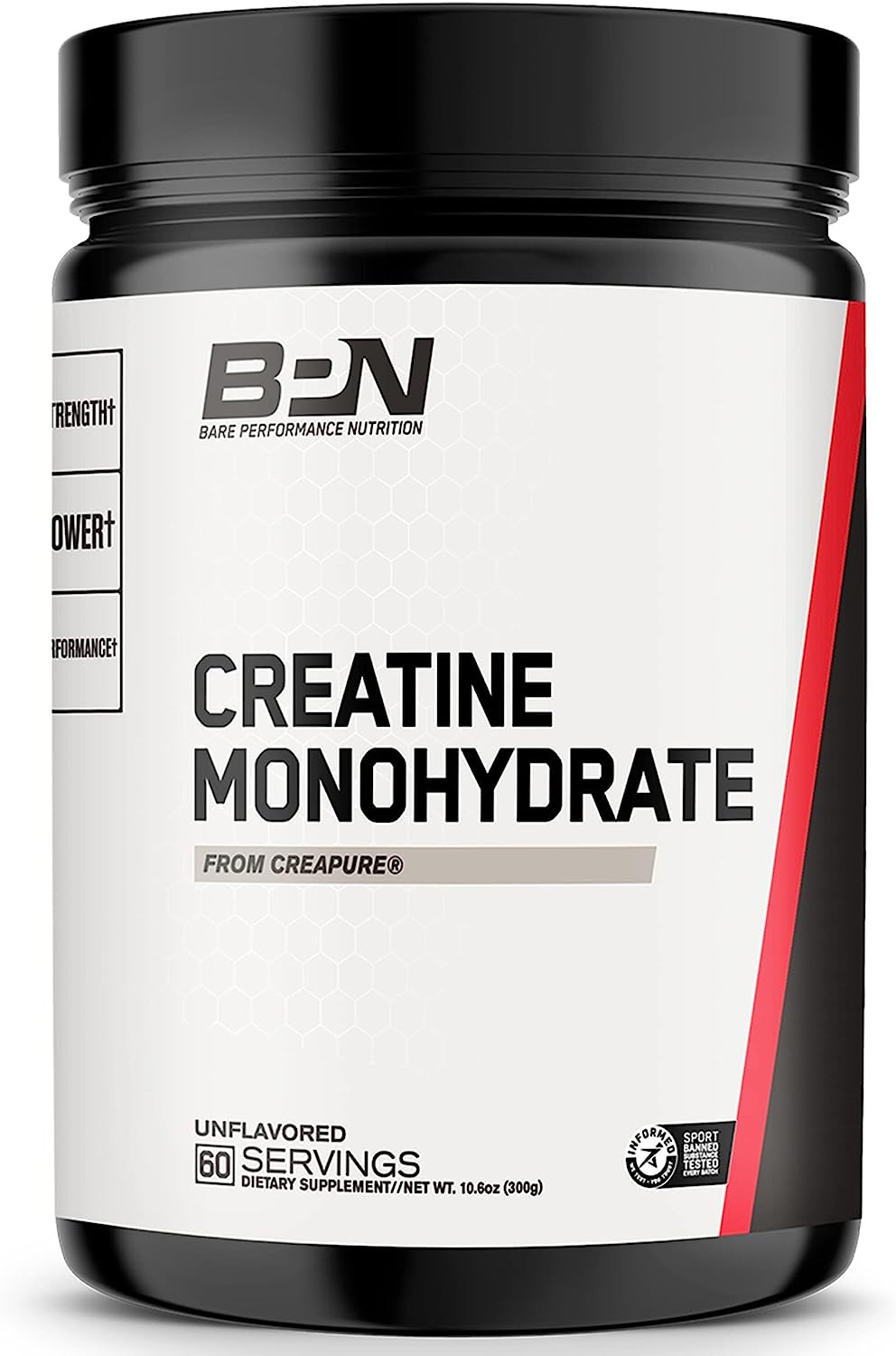 BPN Creatine Monohydrate with Creapure, Unflavored, Increase Muscle Mass