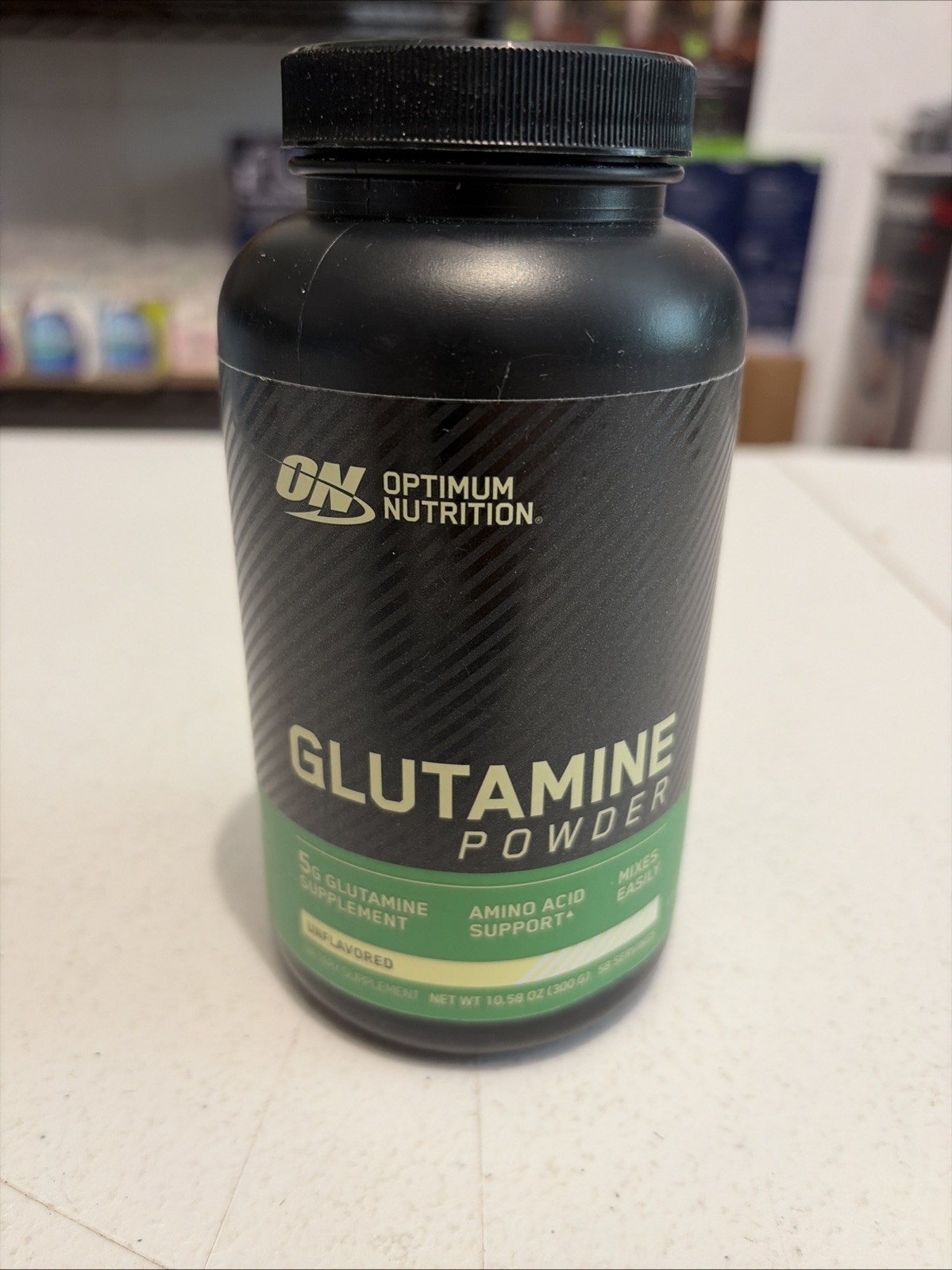 Optimum Nutrition Glutamine Powder Unflavored 10.58 oz 300 g Exp 2028