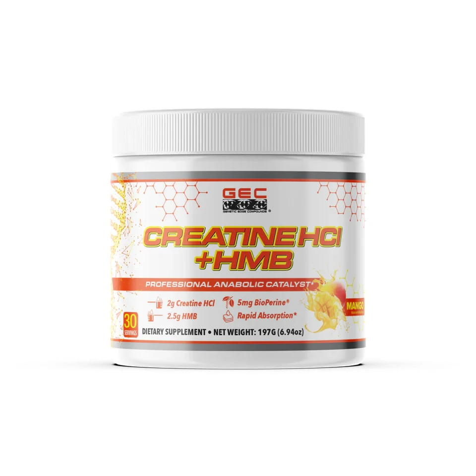 GEC Creatine HCl + HMB plus Bioperine Lean Muscle 30 Servings 6 Flavors New