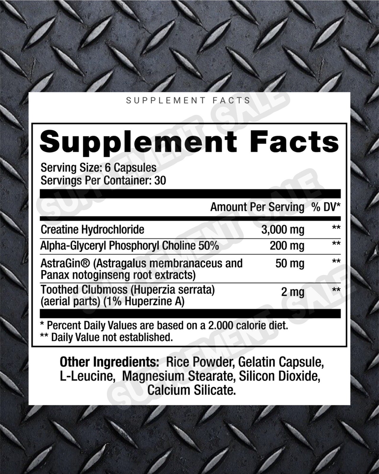 CREATINE & NOOTROPIC ***SAVE $15*** Sweat Ethic CREATE’D [180 Capsules]