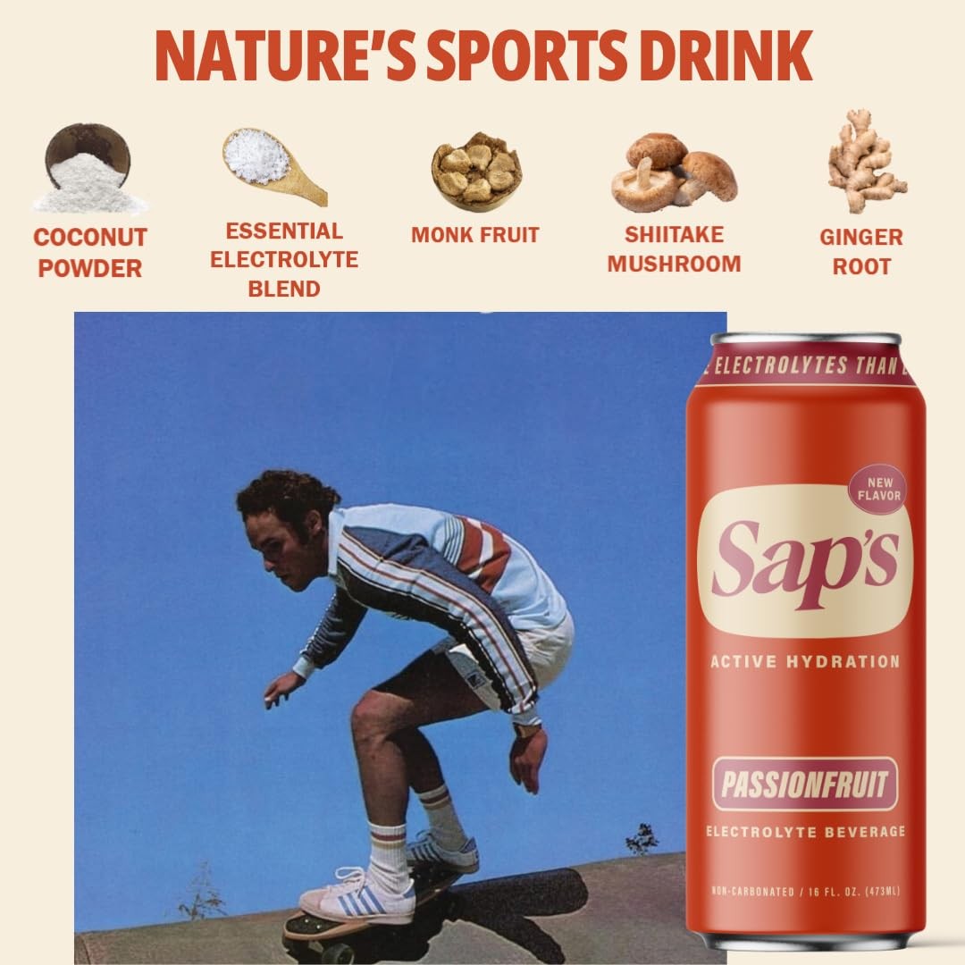 Sap’s Rapid Rehydration Sports Drink – 12 Cans, 16 fl oz(Pack of 12)