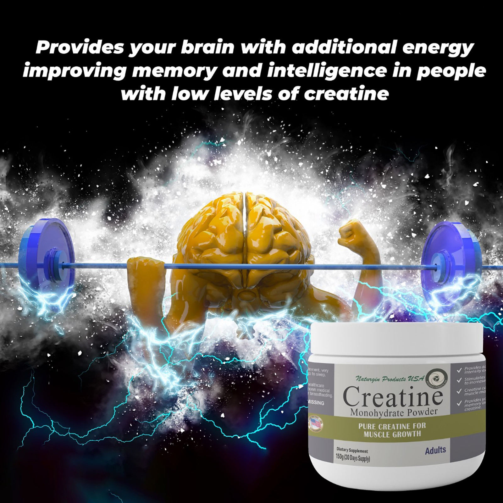 Creatine Monohydrate Powder – 150 grams – High Quality Sports Supplement .