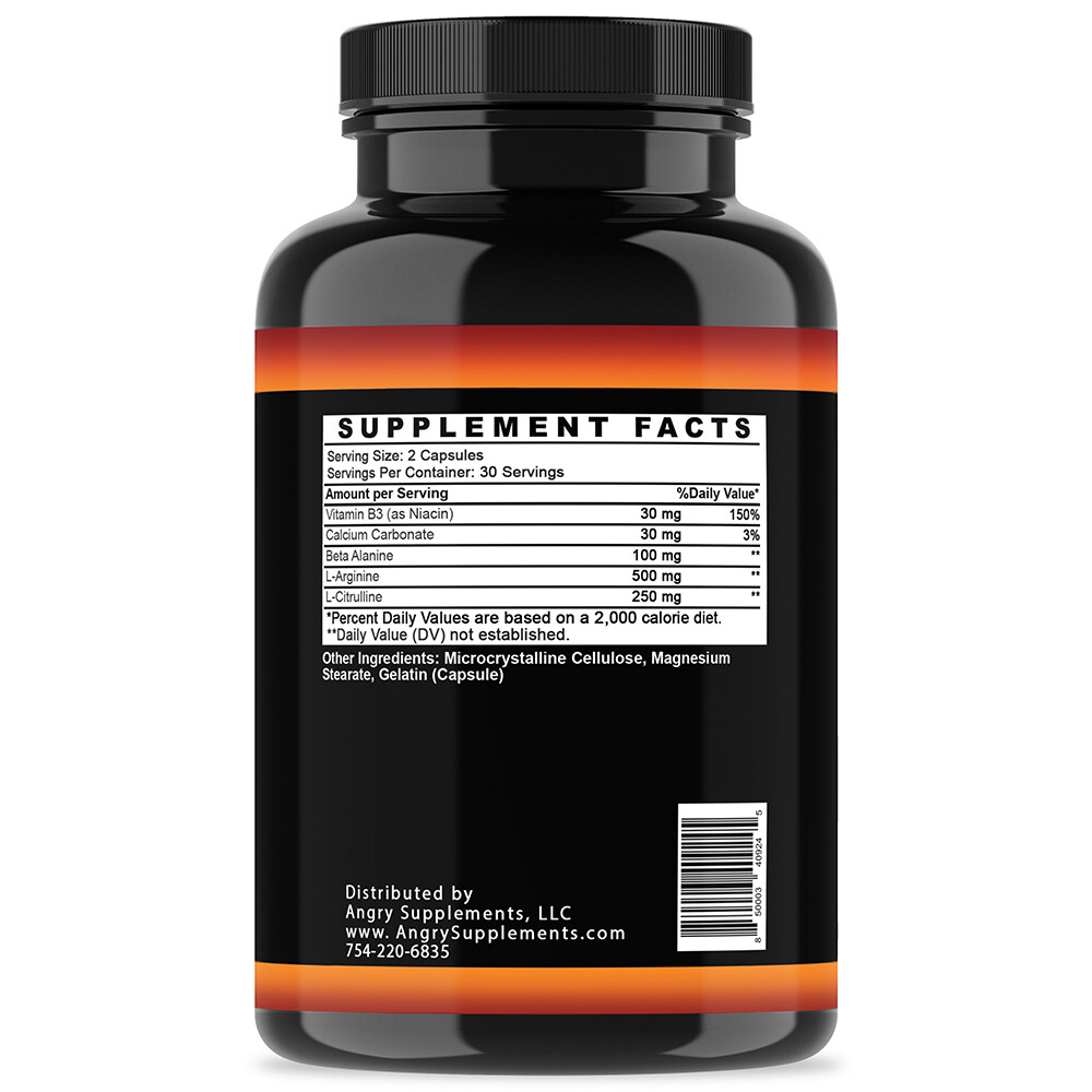 Monster Test Nitric Oxide Supplement Booster, Circulation, Recovery, Energy 6 PK