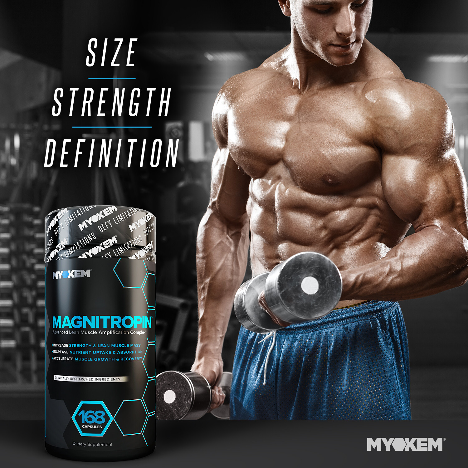 2x Magnitropin Muscle Mass Accelerator & Testosterone Booster + FREE SHIRT