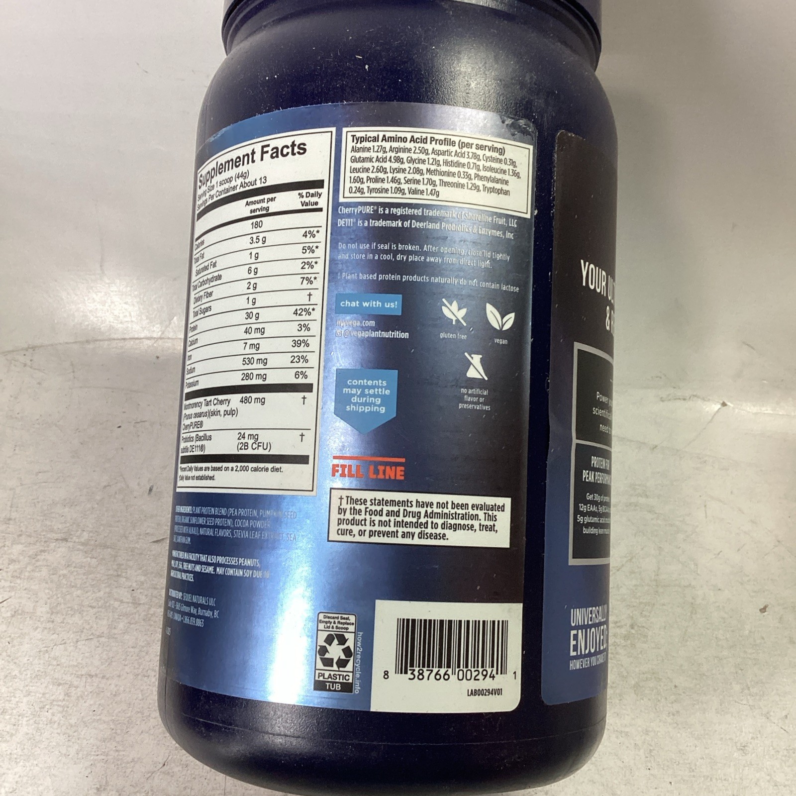 Vega Performance Protein Recovery 20.2oz Chocolate Exp 02/13/2028