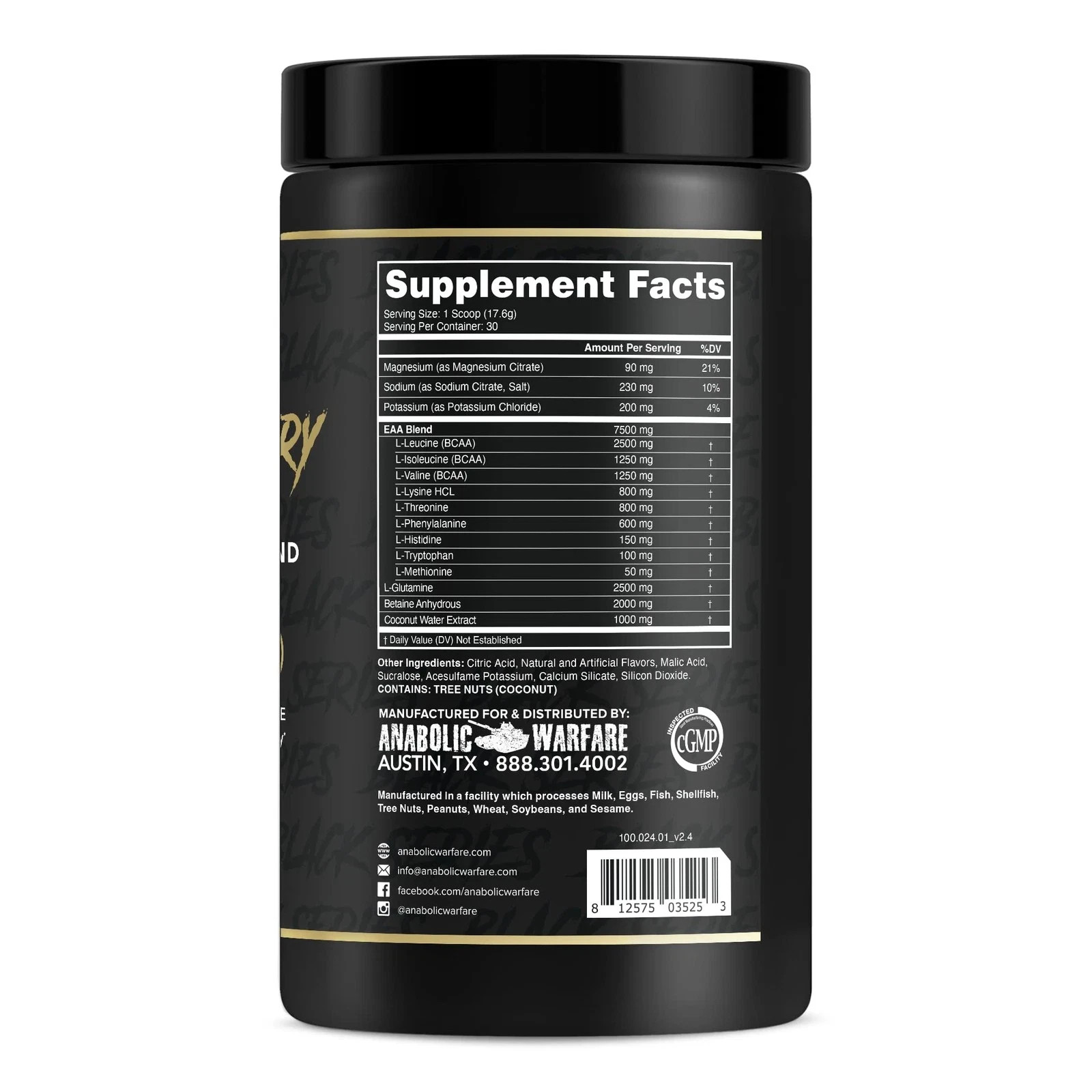 Anabolic Warfare Anabolic Recovery Essential Amino Acid Blend – Post-Workout …