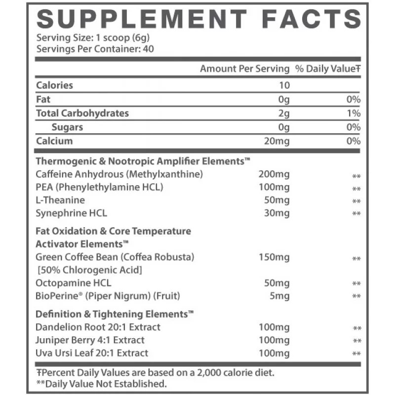 Muscle Elements 212° FAT BURNER Weight Loss ENERGY Powder 40 Serves PICK FLAVOR