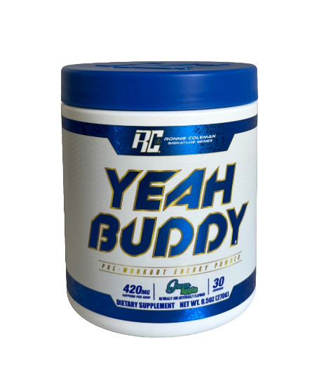 Ronnie Coleman, Yeah Buddy, Pre-Workout Powder, Green Apple, 270g (10/2027)