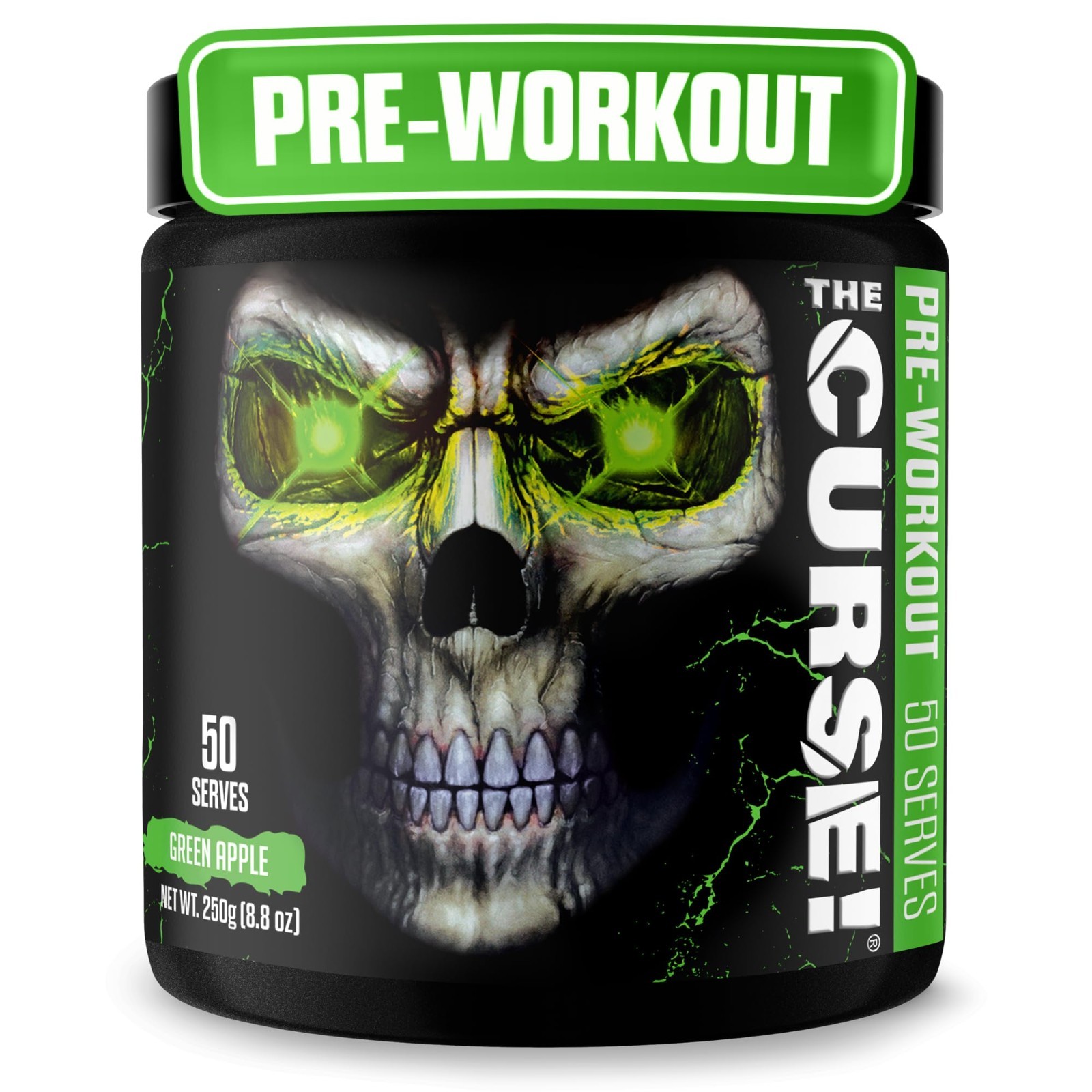 Pre Workout Powder for Men & Women – 50 Servings, Green Apple Flavor – Energy, S