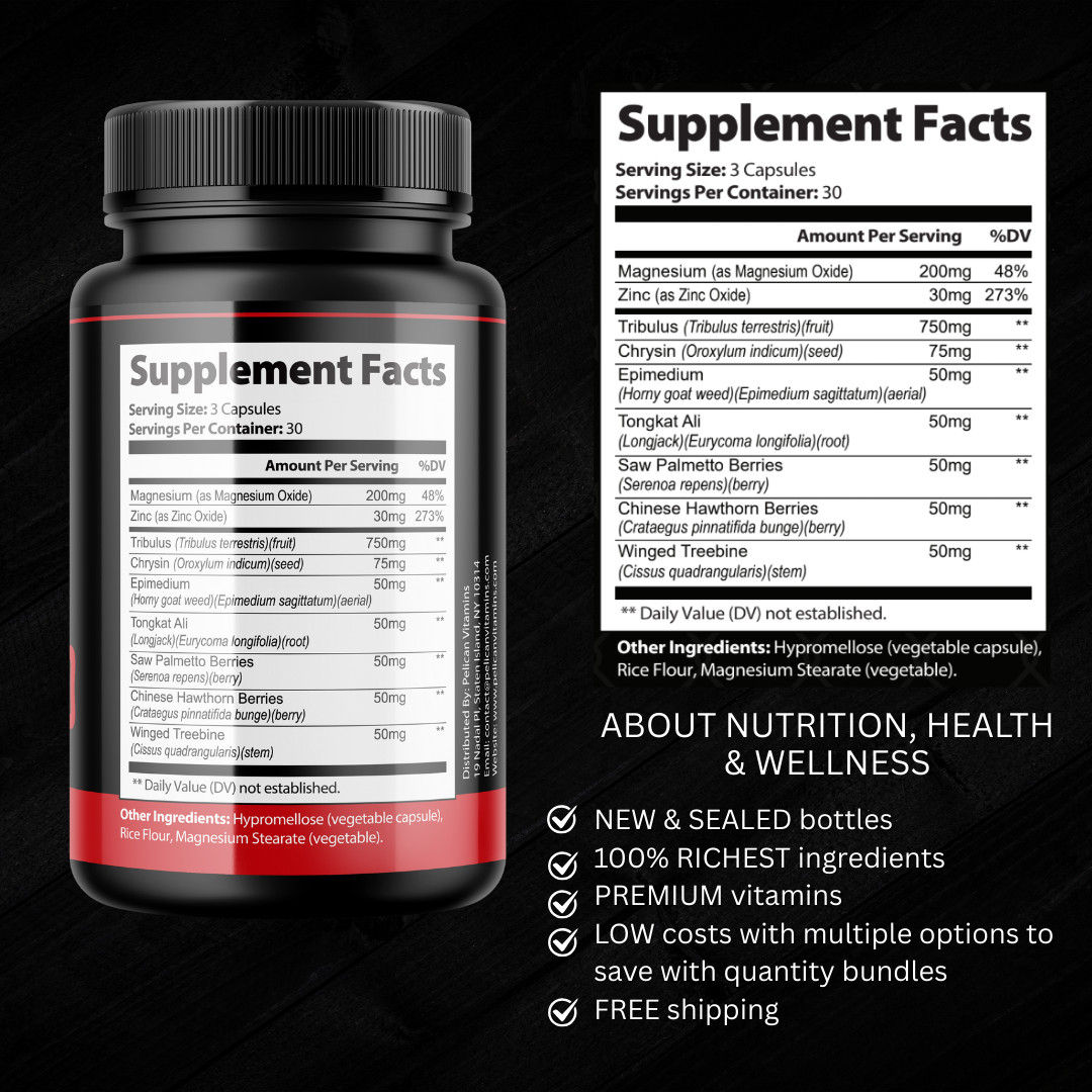 El Diablo- Bodybuilding & Men’s Health Support- 3 Bottles- 270 Capsules