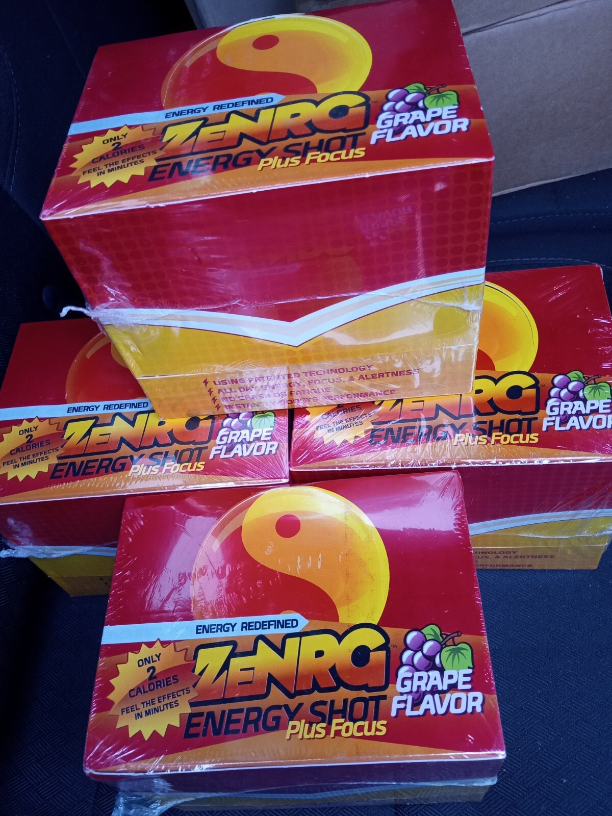 Made In USA (96 Bottles) Energy Drink Grape SE MI Wholesale Lot 4 Cases 8 Boxes