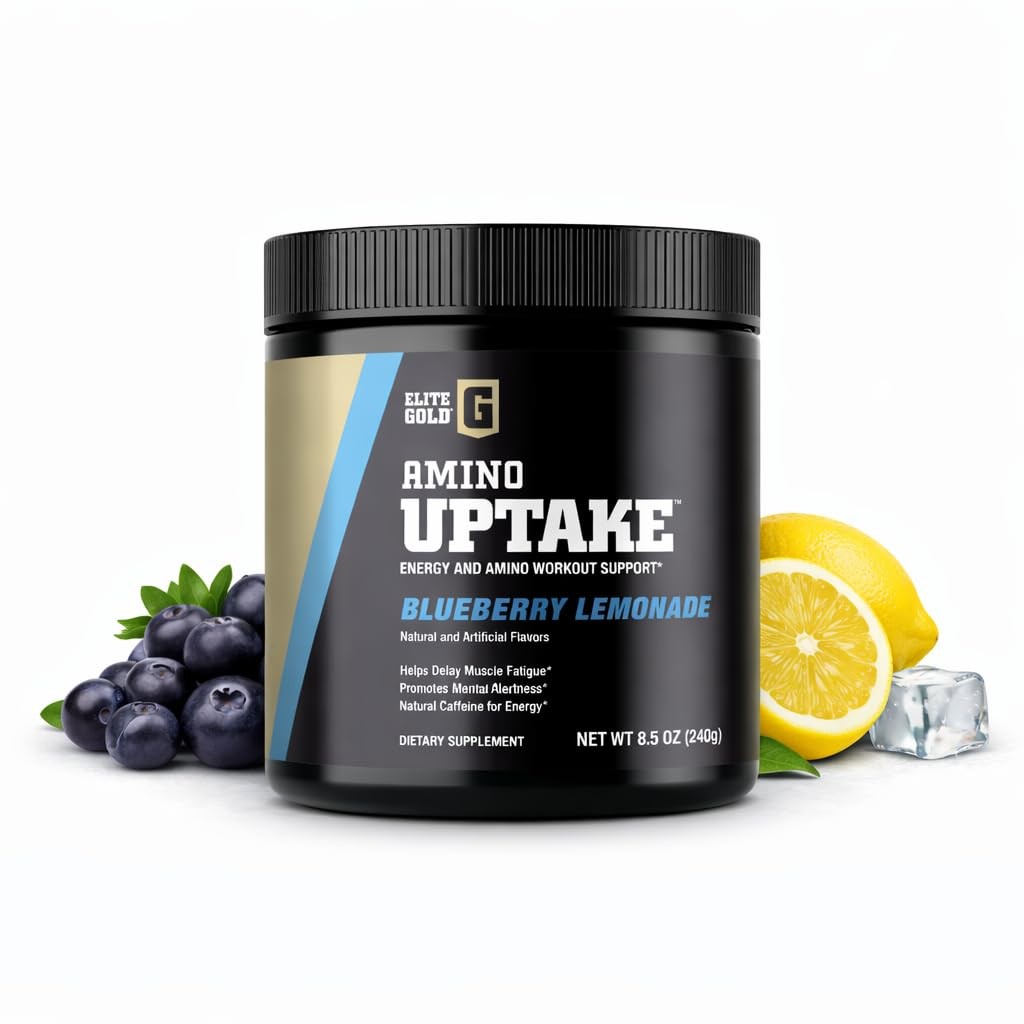 Elite Gold Amino Uptake, Blueberry Lemonade, Amino Energy, Hydration, Beta Al…