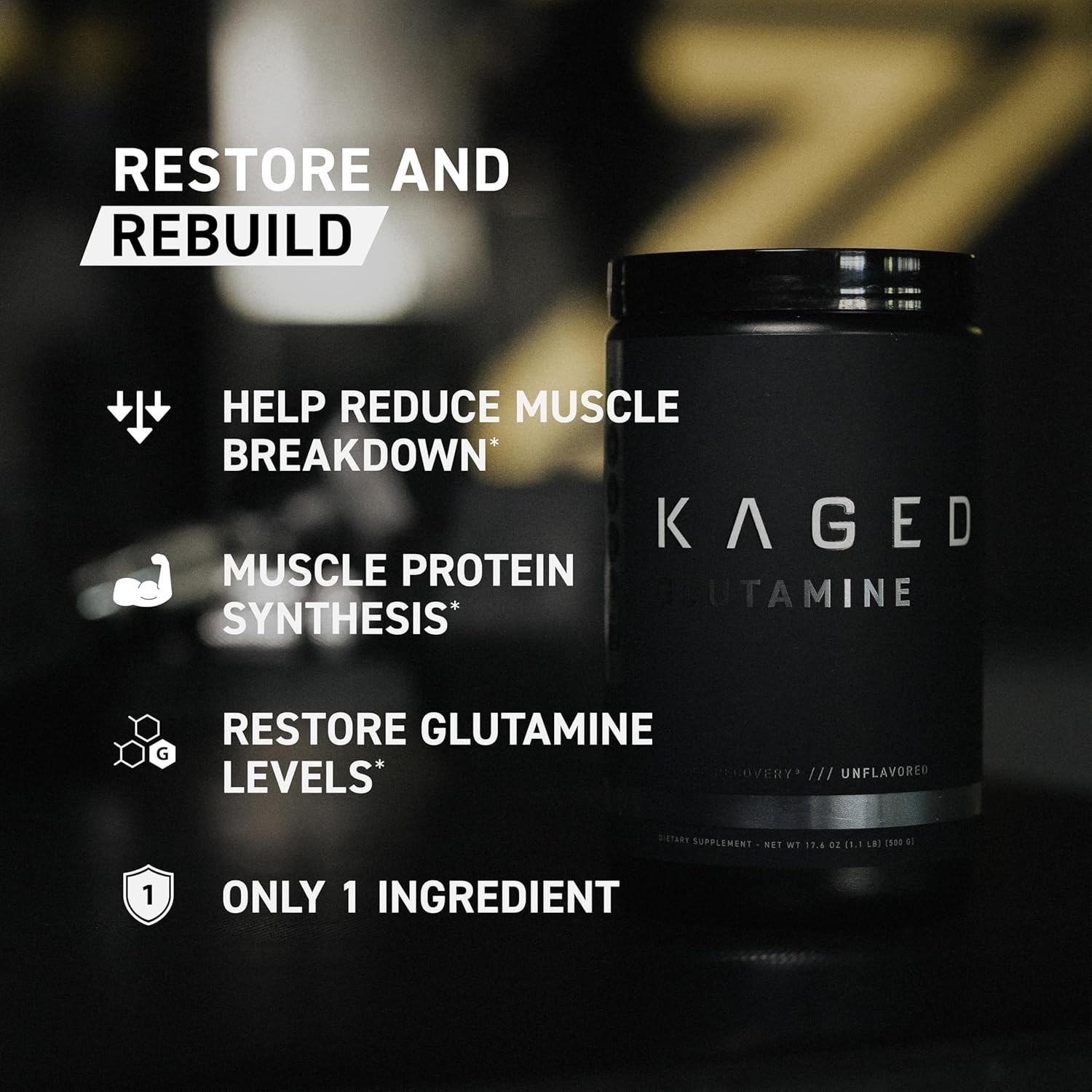 Muscle, L-Glutamine Powder 500 Gram, , Support Muscle Recovery, Post Workout,…