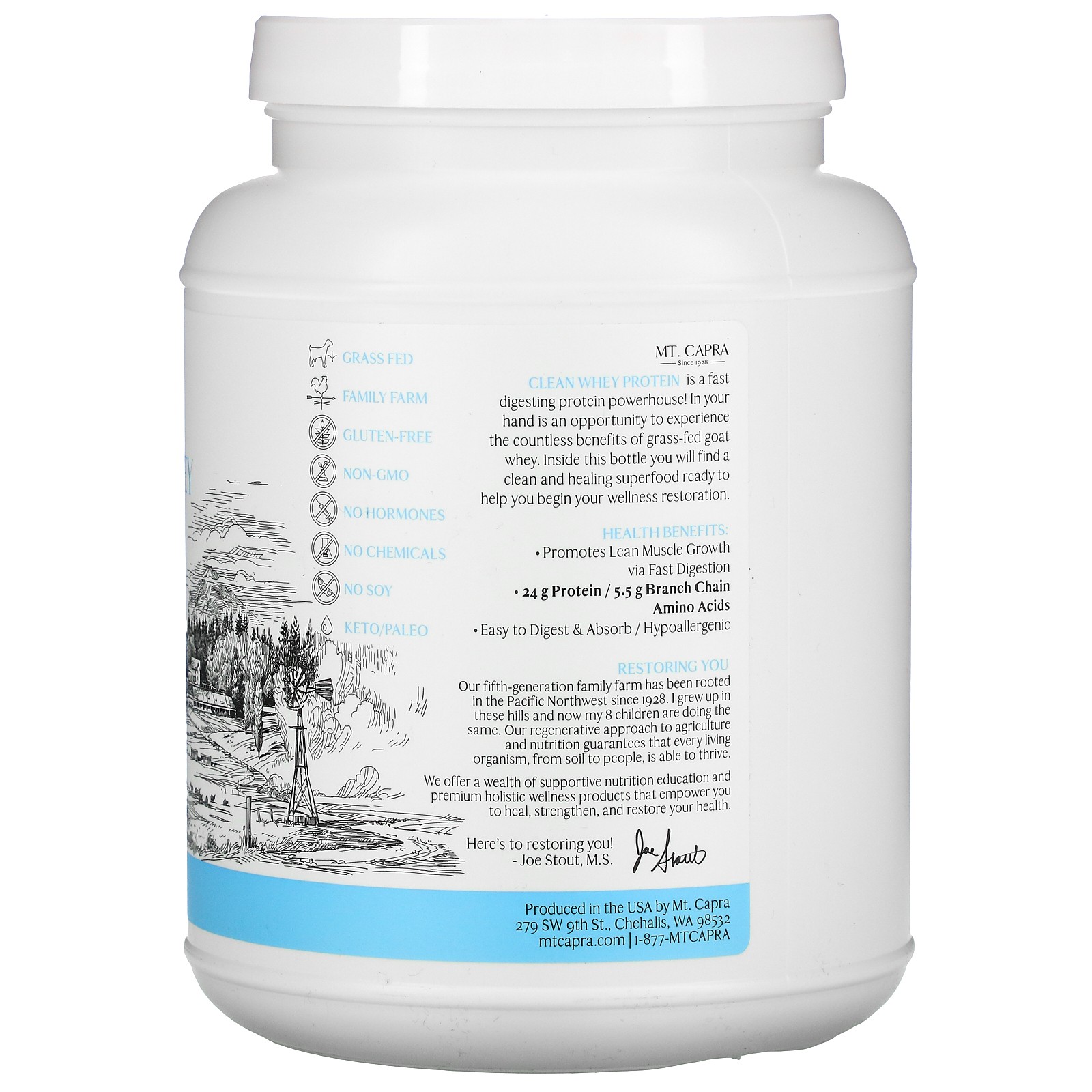Clean Whey Protein, Unsweetened, 16 oz (453 g)