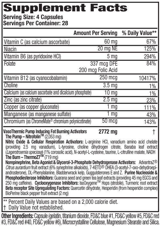 MHP Anadrox Pump & Burn Fat Burner 112 caps