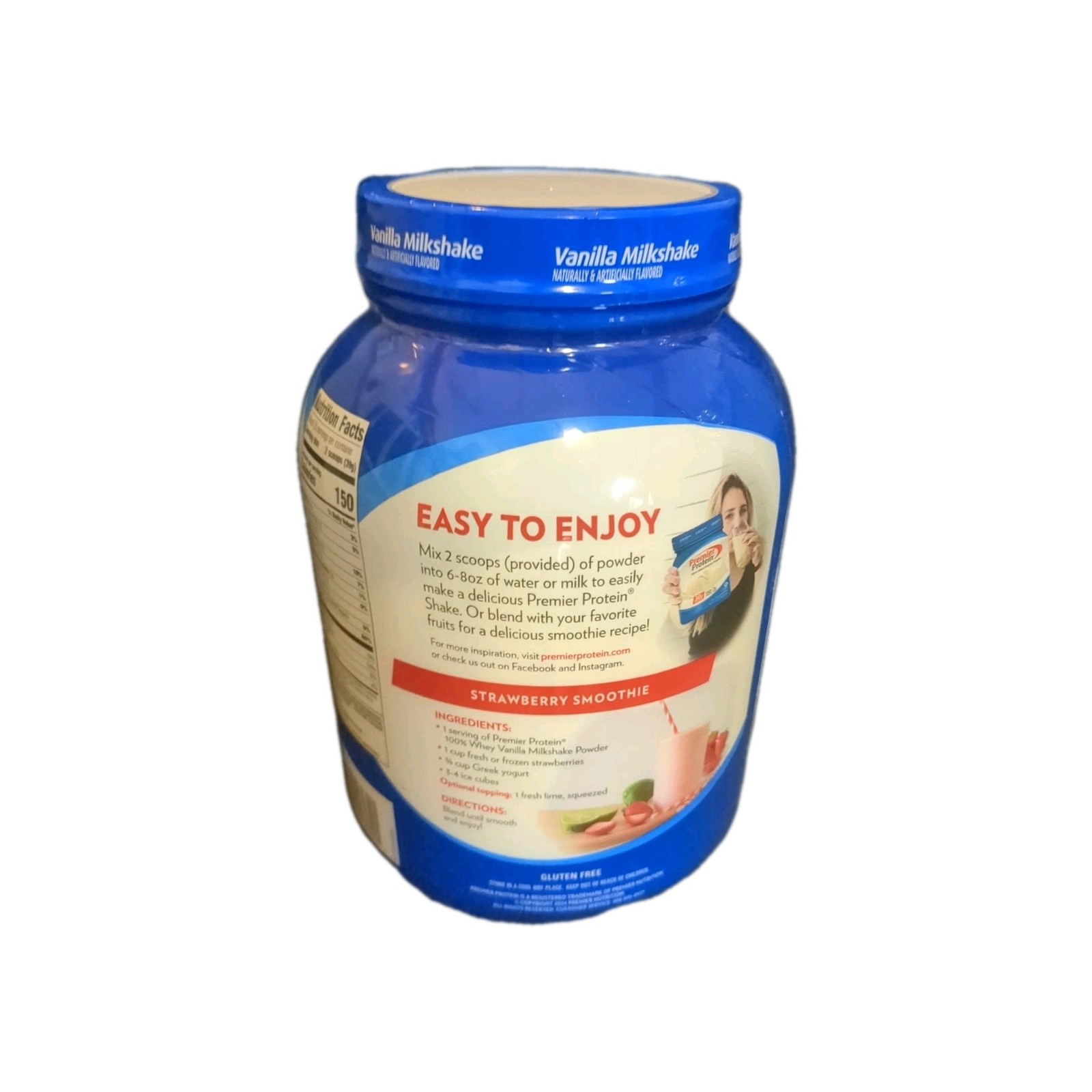 Premier Protein 30g High Protein Powder Vanilla Milkshake 3 lbs. EXP 03/2027