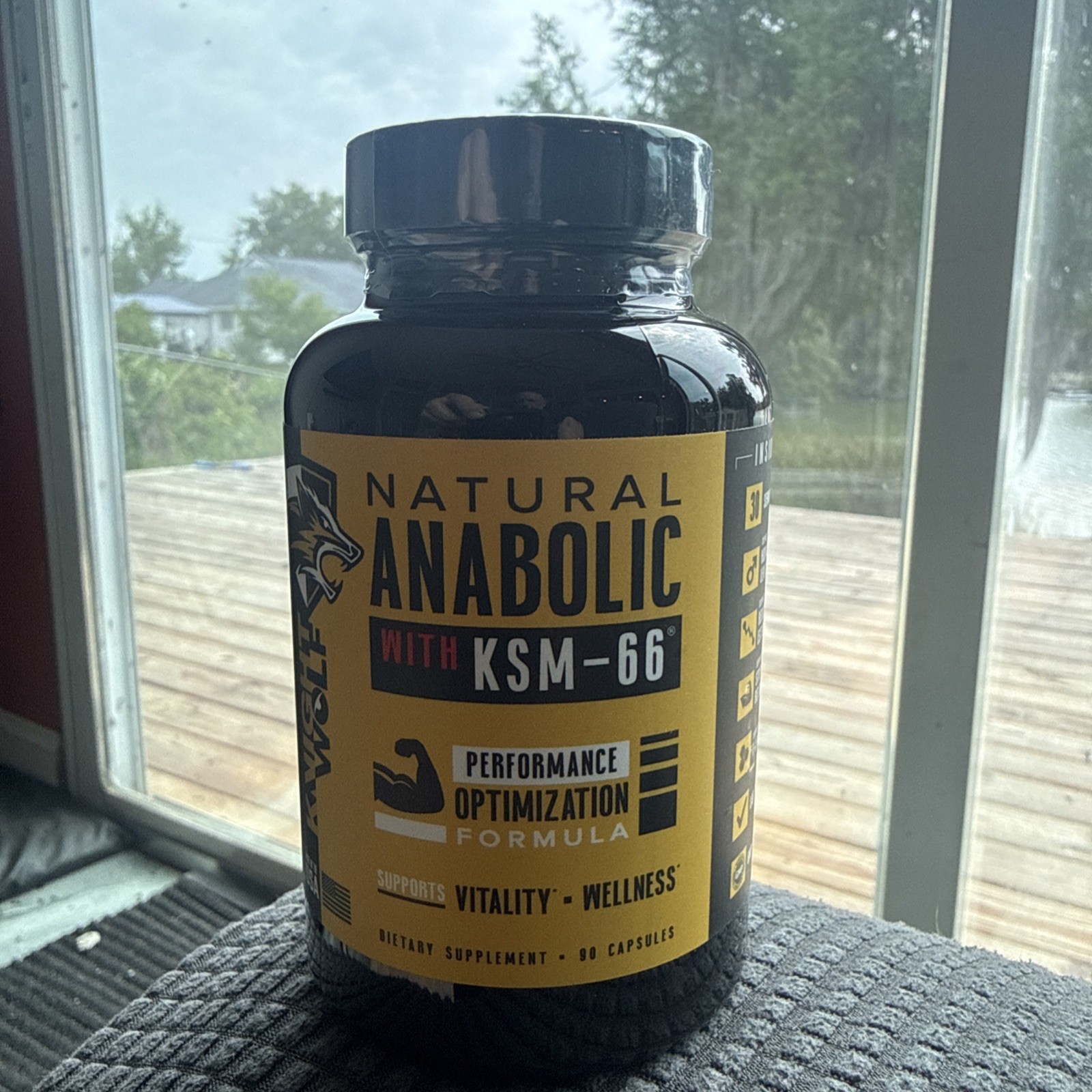 Night Wolf Supps KSM-66 Organic Ashwagandha 600mg, Fenugreek, Natural Anabolic a