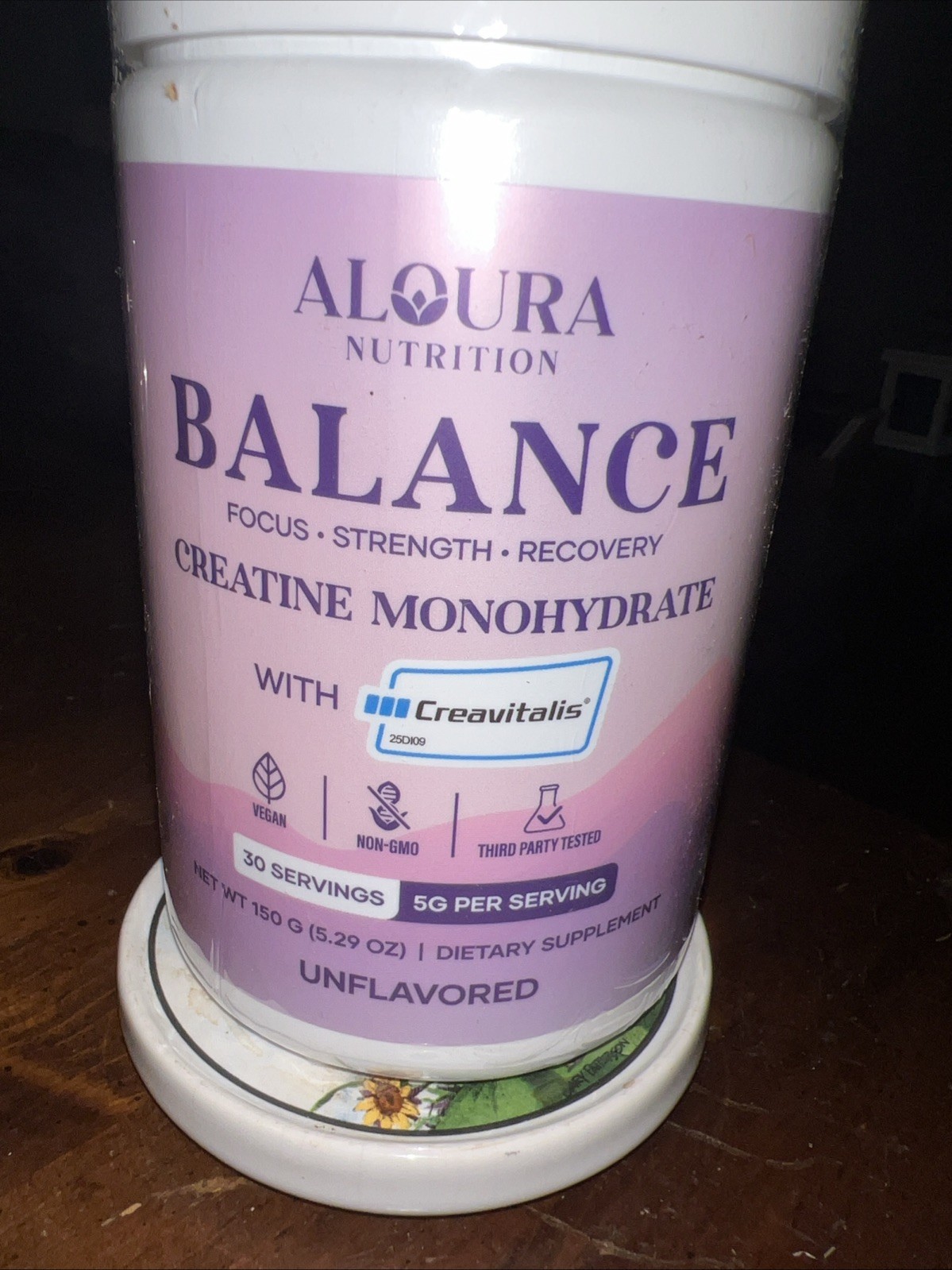 Aloura Nutrition Balance Micronized Creatine Monohydrate Powder (30 Servings)