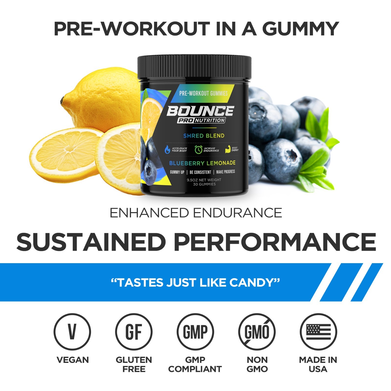 Pre-Workout Gummies – Shred Blend