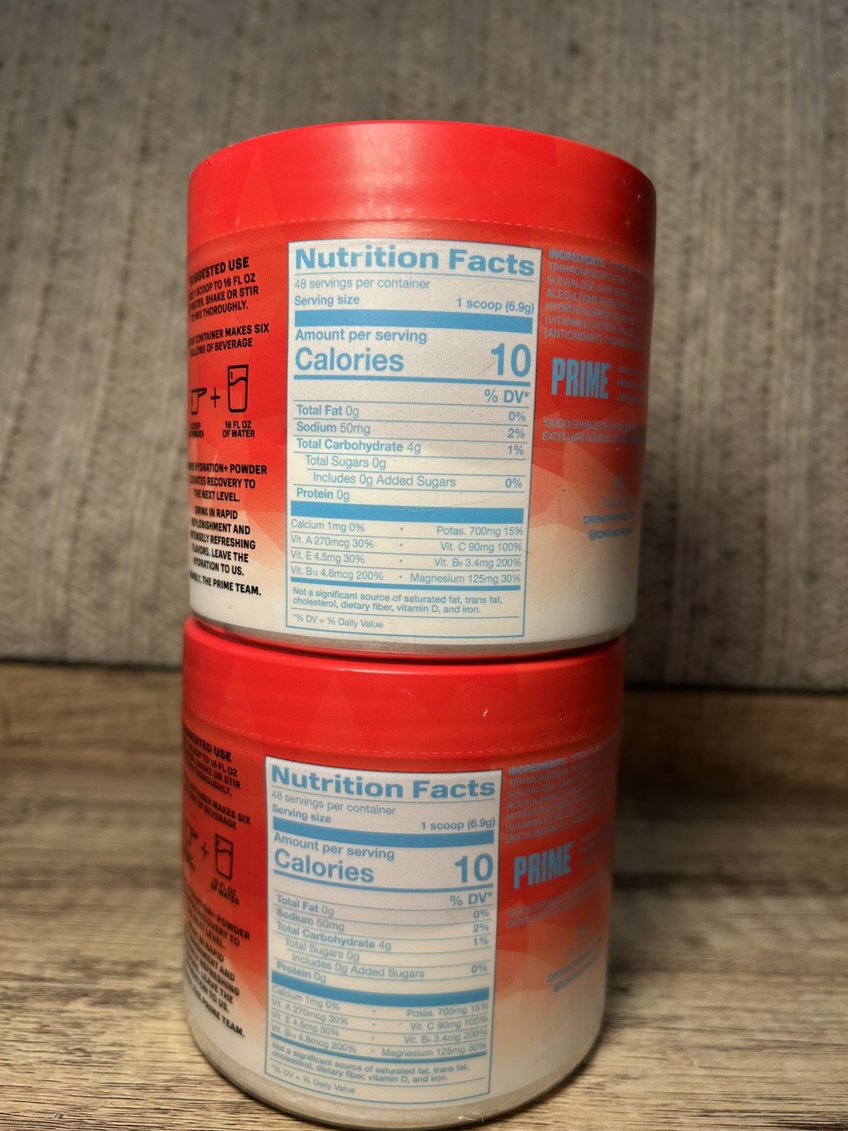 PRIME Hydration Powder Cherry Freeze Electrolyte Drink Mix Caffeine Free 2 Pack!