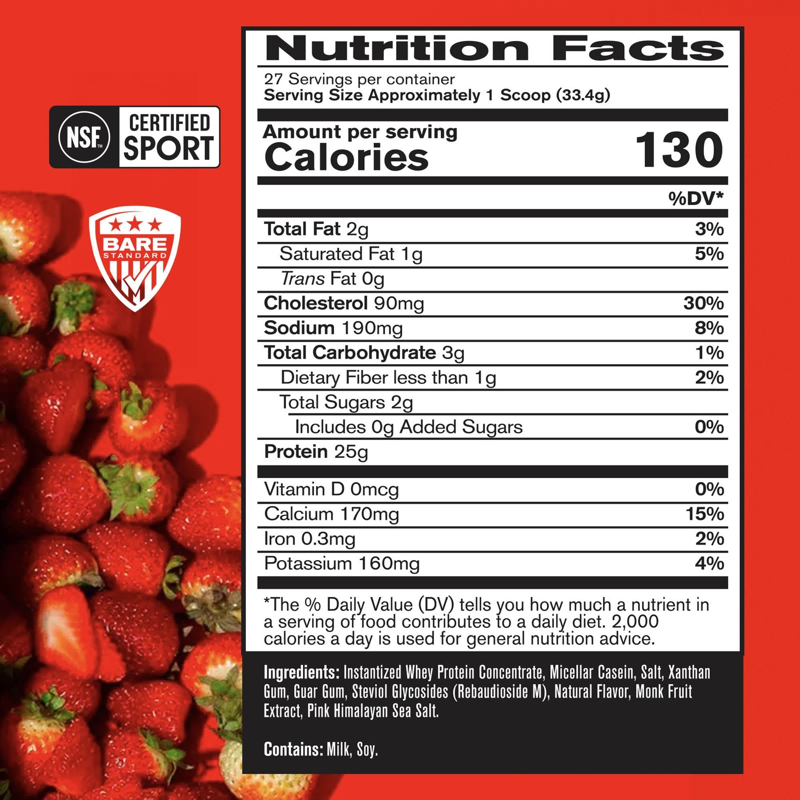 BARE PERFORMANCE NUTRITION, BPN Whey Protein Powder, Whey Protein Concentrate…